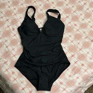 DKNY Elegant Black One-Piece Swimsuit